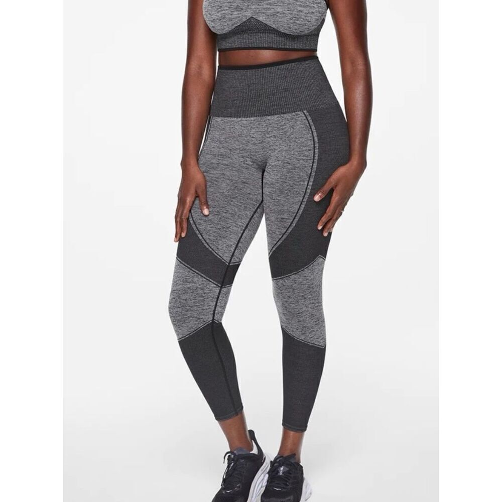 NEW ThirdLove Flex Seamless Compression Leggings size S Black Gray Athletic